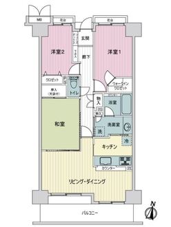 東急ドエル・アルス薬円台公園の間取図