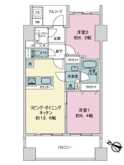 グレーシアパークス横浜関内の間取図