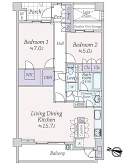ＤＣオーベル弦巻の間取図
