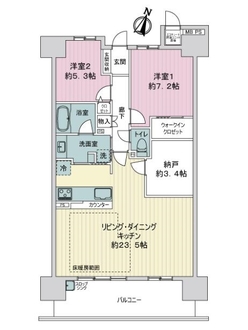 ミリカ・ヒルズＩ街区の間取図