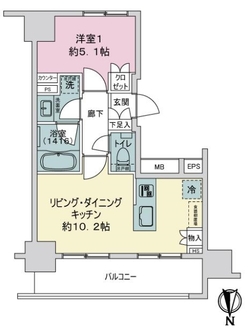 オープンレジデンシア王子の間取図