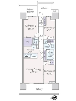 グランドメゾン品川シーサイドの杜の間取図