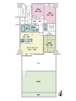サンシティ戸坂千足の間取図