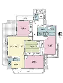 ＪＧＭヴェルデコレクション長尾中央公園の間取図