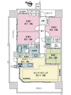 ライオンズ比治山本町の間取図