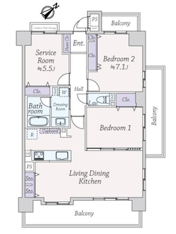 ライオンズガーデン枚方の間取図
