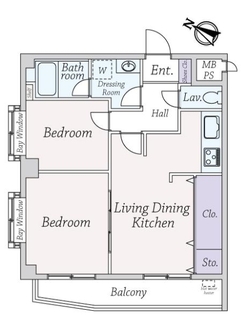 ライオンズマンション国立第五の間取図