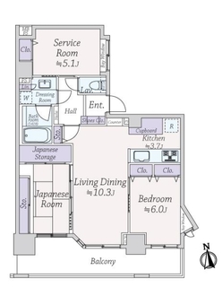 ライオンズグローベル浅草雷門の間取図