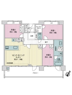 ライオンズ横浜汐見台シーズンズヴィラの間取図