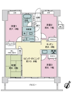 ファーネスト博多パークサイドの間取図