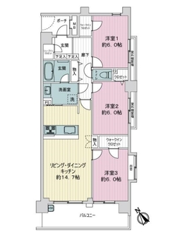 日神パレステージ東武練馬台　東館の間取図