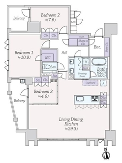 プレミスト大濠公園の間取図