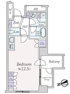 スカイグランデ汐留の間取図