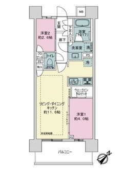 リビオ横濱反町の間取図