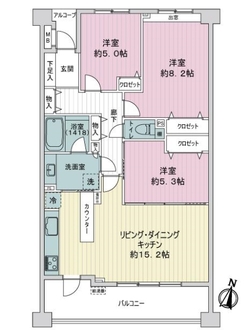 ライオンズプラザ大宮シティの間取図