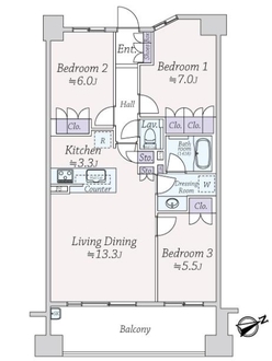 吉祥寺レジデンシアの間取図