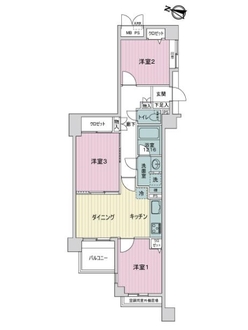 ライオンズヒルズ習志野の杜２番館の間取図