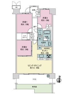 プレミストひばりが丘シーズンビューの間取図