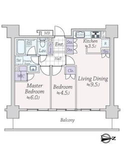 アールブラン西蒲田の間取図