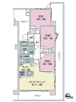 ナイスクオリティス十日市場公園の間取図