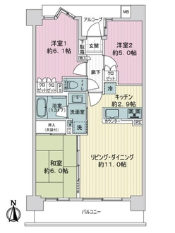 ナイスステージ武蔵新城の間取図