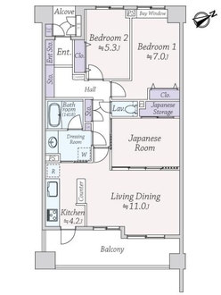 ライオンズヴィアーレ浦和弐番館の間取図