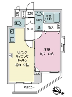 ライオンズマンション新神戸の間取図