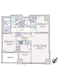 スカイフォレストレジデンスの間取図