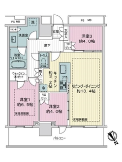 ザ・タワー十条の間取図