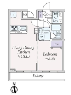 スパシエ新宿哲学堂公園の間取図