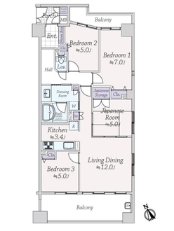 キングマンション尼崎シエナシティの間取図