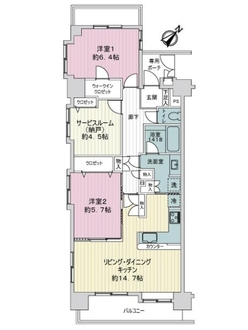 ライオンズマンション船堀駅前の間取図