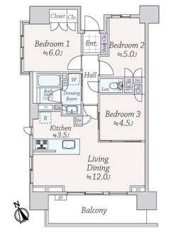 ライオンズ船橋本町マークスフォートの間取図
