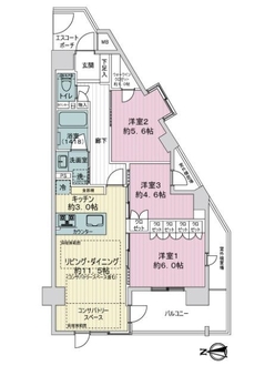 ヴェレーナグラン横濱　井土ヶ谷の間取図