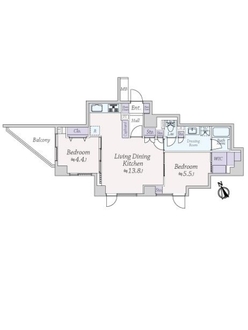 レグノ・ラフィネ南青山の間取図