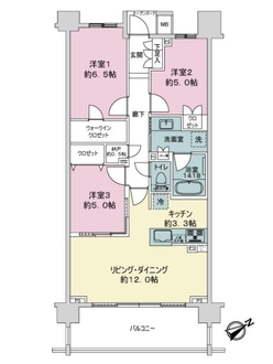 プラウド上麻生の間取図