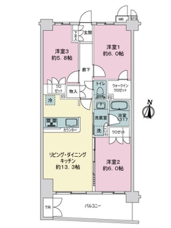 プレシス戸田の間取図