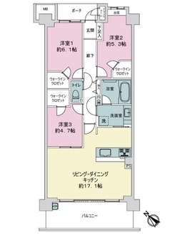 レーベンハイム加賀プレシャスフォルムの間取図