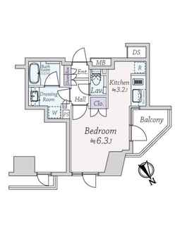 シャリエ御茶ノ水の間取図