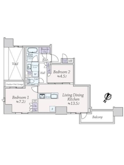 プラウド日本橋大伝馬町の間取図
