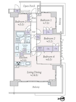 プラウド船橋二街区の間取図