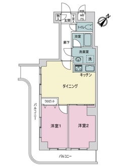 ライオンズマンション滝野川の間取図