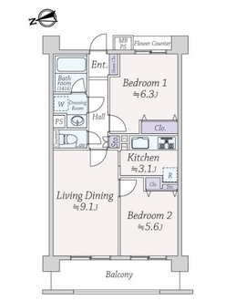 ライオンズマンション上落合の間取図