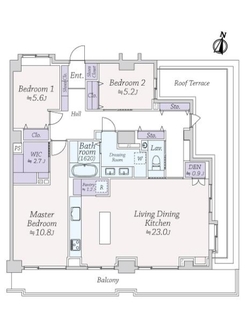 パルティール赤坂の間取図