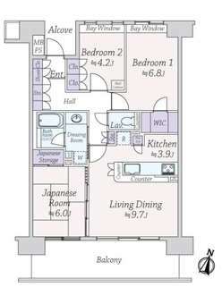 京急シティ多摩川の間取図