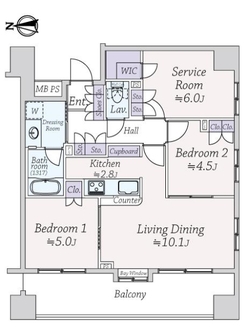 クリオ浅草参番館の間取図