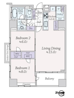サンクタス小石川プレサイスの間取図