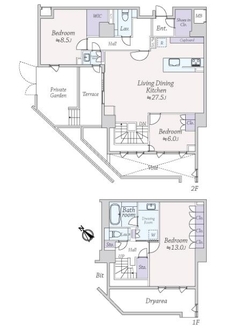 ザ・パークハウス中目黒小川坂の間取図