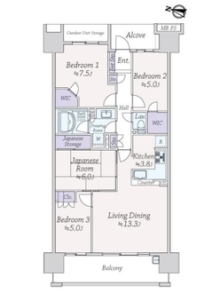 亀戸レジデンスの間取図