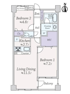 ライオンズマンション成城の間取図